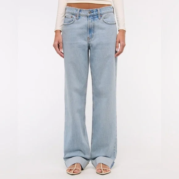 Abercrombie & Fitch Low Rise Baggy Jean - Curve Love - Picture 1 of 4